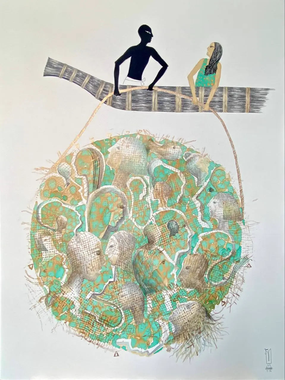 Artwork 'Fishing in the past Digital Copy' by Izabela Uchman - Picture 1