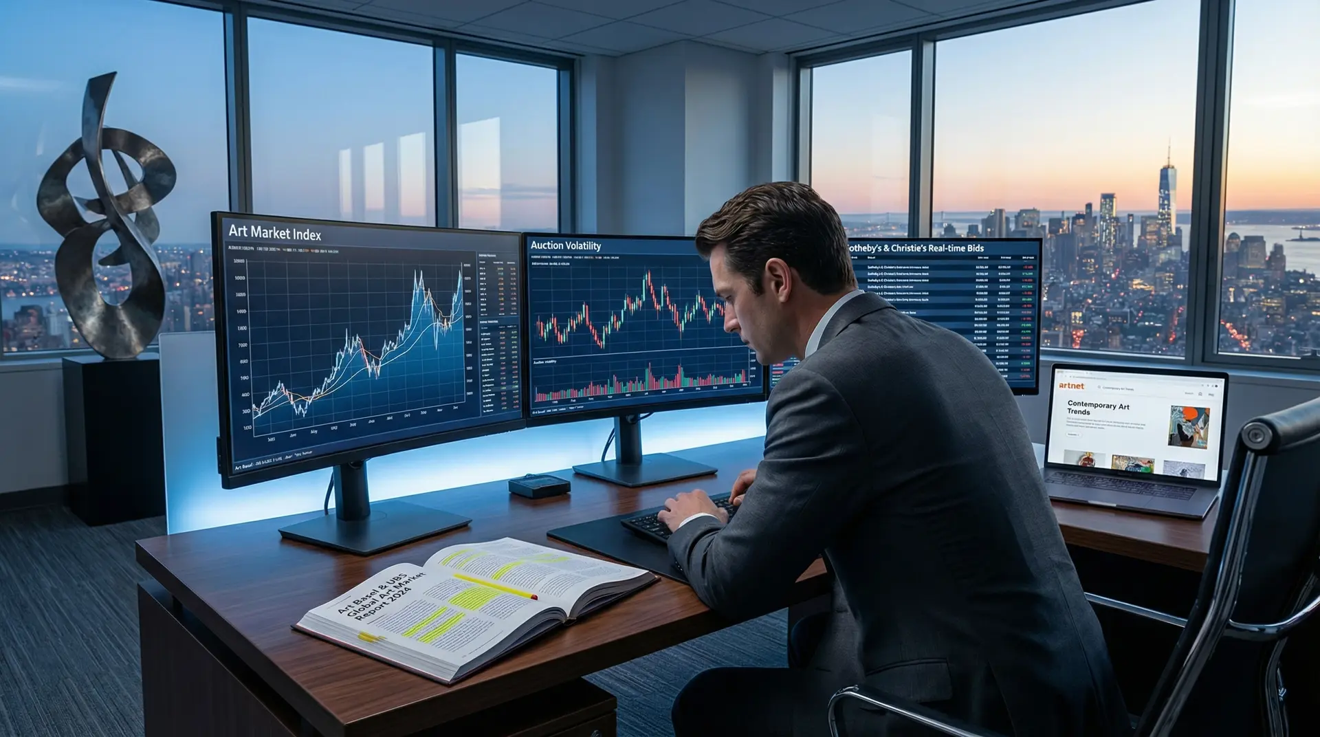 Art market index analysis investor research auction data charts financial planning