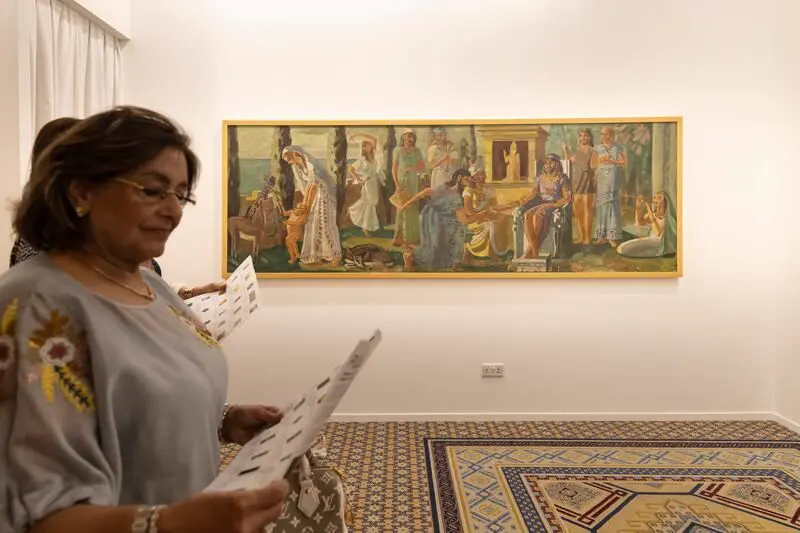 Barjeel Art Foundation's "Pulse: Masterpieces" exhibition featuring modern Arab art at Art Dubai 2026. Photo: Antonie Robertson / The National