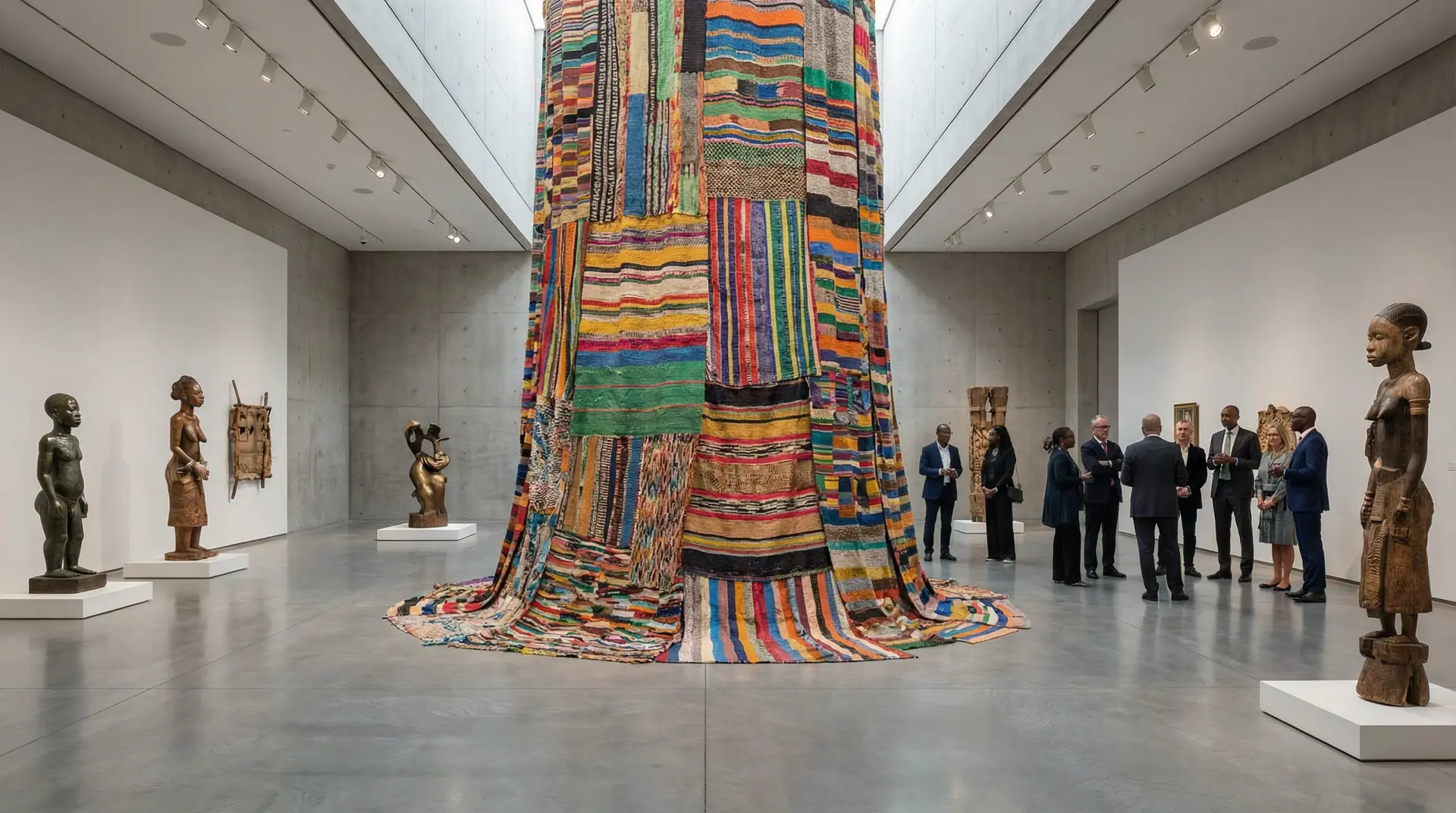 African contemporary art museum installation textile sculpture institutional collection 2026
