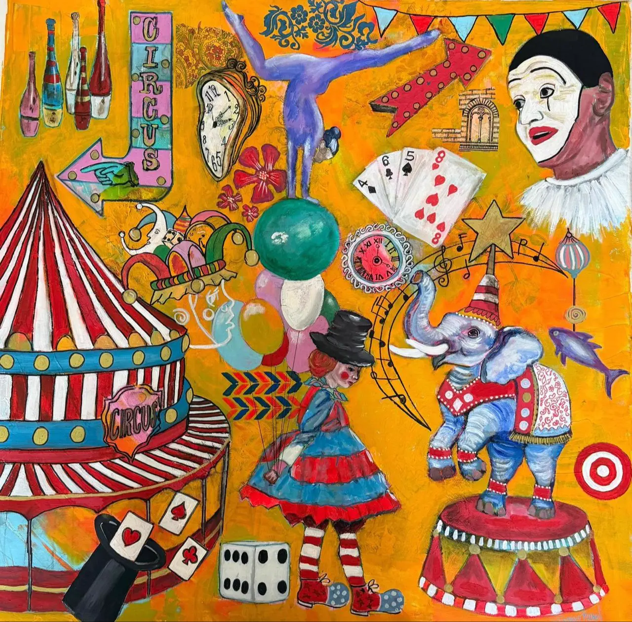 Artwork 'La Vie Circus Elephant Digital Copy' by Samar Kamel - Picture 1