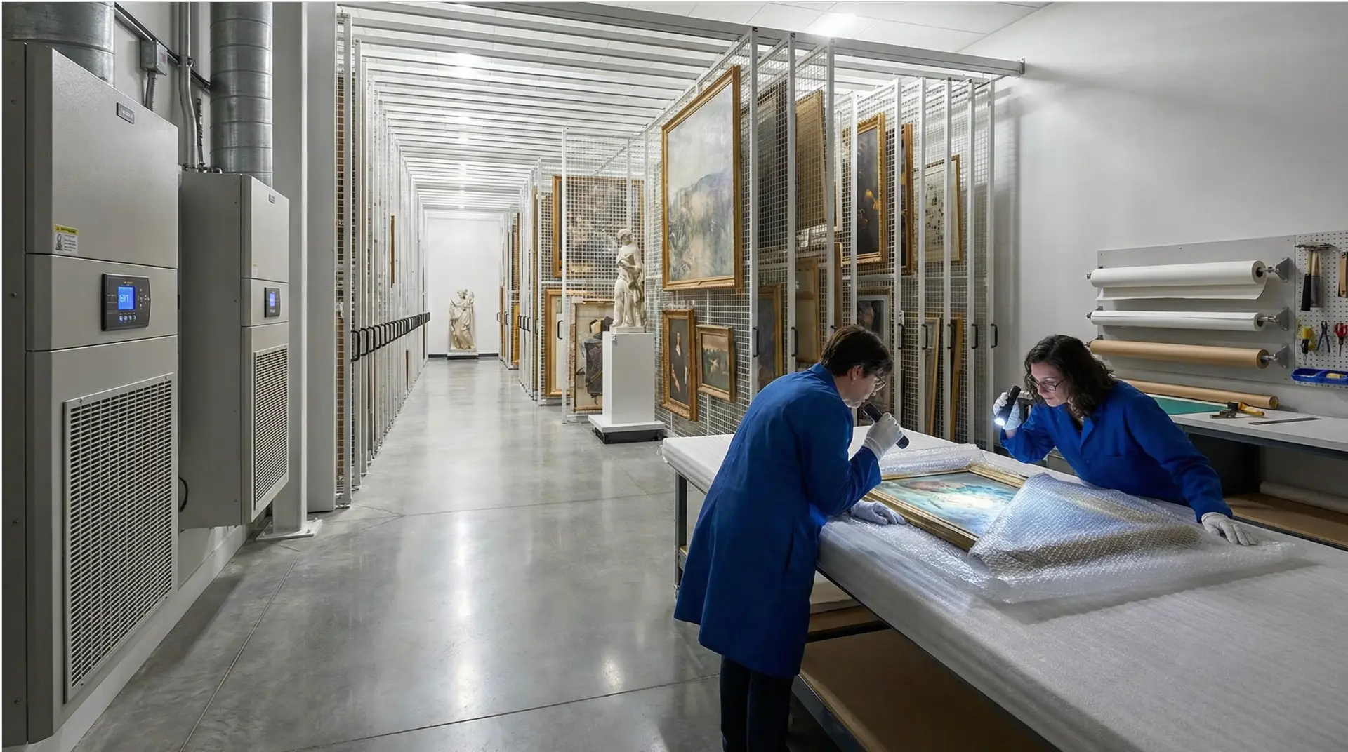 Art storage facility climate control archival preservation collection management professional