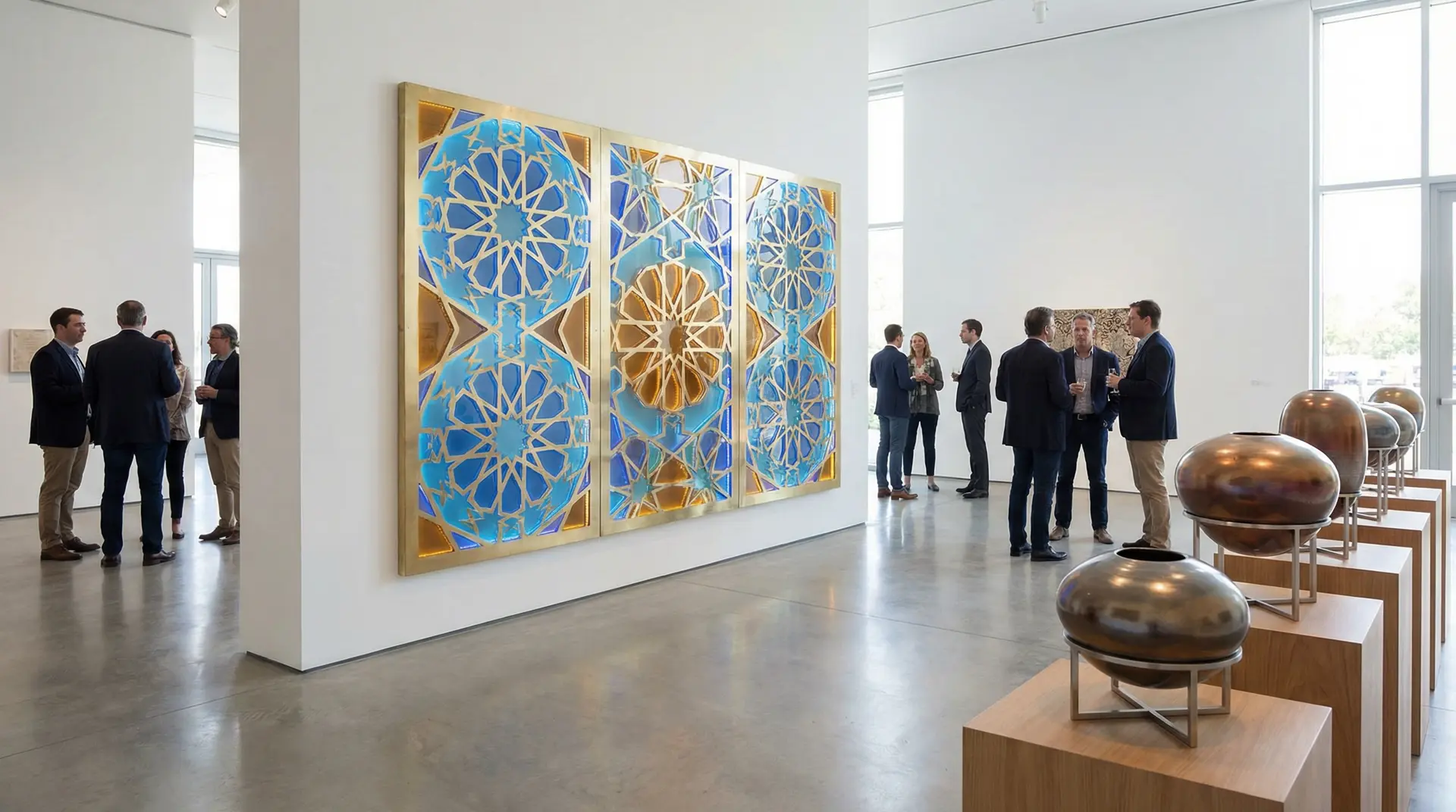 MENA contemporary art geometric pattern modern materials heritage tradition contemporary practice 2026