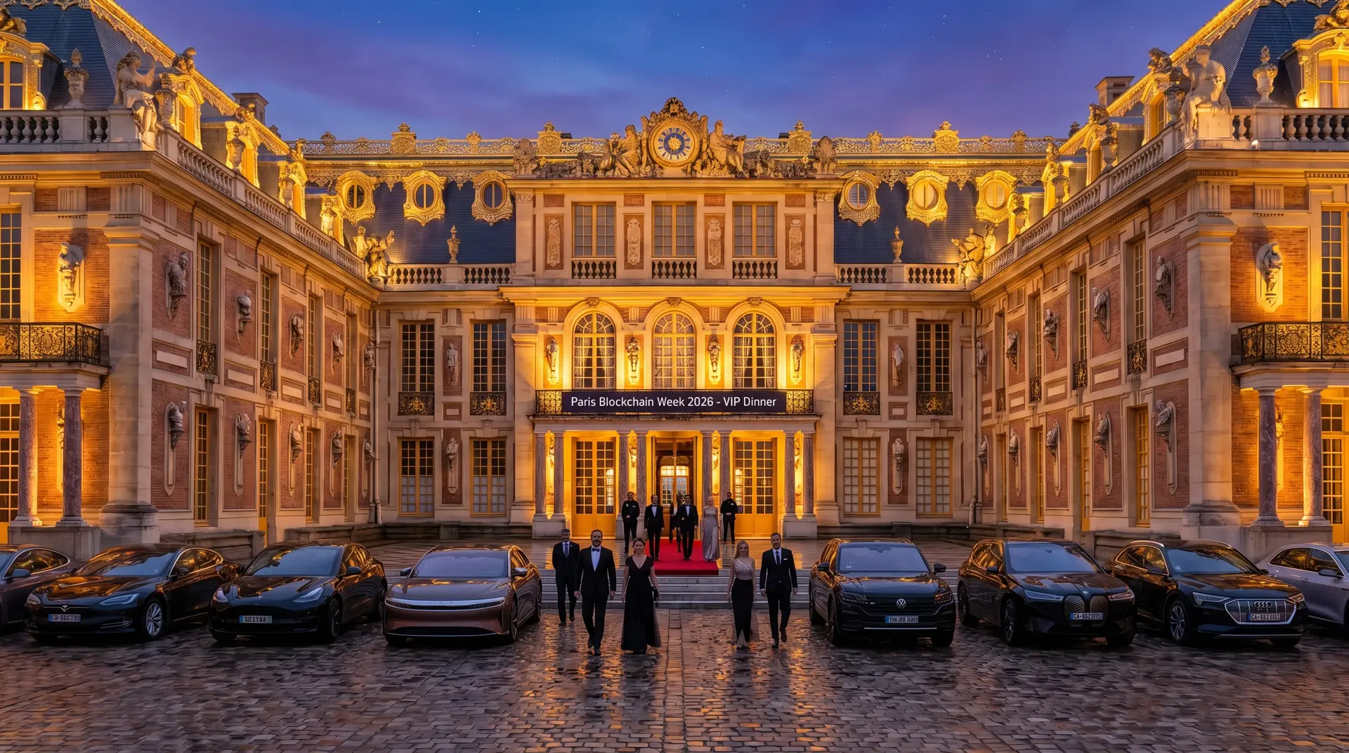 Château de Versailles Paris Blockchain Week VIP dinner institutional digital assets event